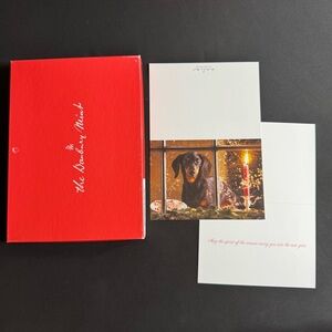 (25) The Danbury Mint 5x7 Dachshund Holiday Cards with envelopes Christmas